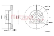 Bremsscheibe METZGER 6110810