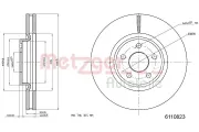 Bremsscheibe METZGER 6110823