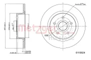 Bremsscheibe METZGER 6110824