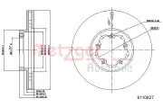 Bremsscheibe METZGER 6110827