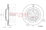 Bremsscheibe METZGER 6110830