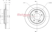 Bremsscheibe METZGER 6110846