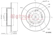 Bremsscheibe Hinterachse METZGER 6110856