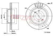 Bremsscheibe METZGER 6110858