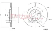 Bremsscheibe METZGER 6110875