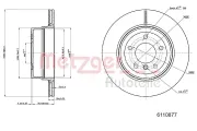 Bremsscheibe METZGER 6110877