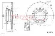 Bremsscheibe Hinterachse METZGER 6110878