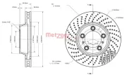 Bremsscheibe Vorderachse links METZGER AUTOTEILE 6110881