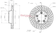 Bremsscheibe Vorderachse rechts METZGER AUTOTEILE 6110882