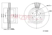 Bremsscheibe METZGER 6110886