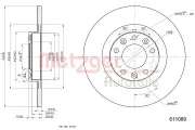 Bremsscheibe METZGER 6110890