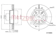 Bremsscheibe METZGER 6110895