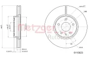 Bremsscheibe METZGER 6110923