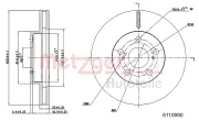 Bremsscheibe METZGER 6110990