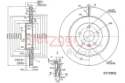 Bremsscheibe METZGER 6110992