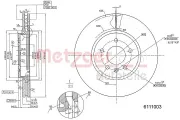 Bremsscheibe METZGER 6111003