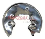 Spritzblech, Bremsscheibe Hinterachse links METZGER AUTOTEILE 6115077