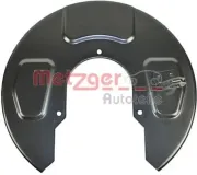 Spritzblech, Bremsscheibe Hinterachse rechts METZGER AUTOTEILE 6115098