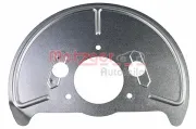 Spritzblech, Bremsscheibe Vorderachse links METZGER AUTOTEILE 6115163