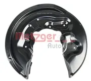 Spritzblech, Bremsscheibe Hinterachse links METZGER AUTOTEILE 6115203