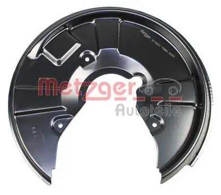 Spritzblech, Bremsscheibe Hinterachse links METZGER AUTOTEILE 6115231