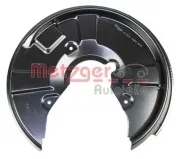 Spritzblech, Bremsscheibe Hinterachse links METZGER AUTOTEILE 6115231