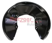 Spritzblech, Bremsscheibe Hinterachse links METZGER AUTOTEILE 6115233