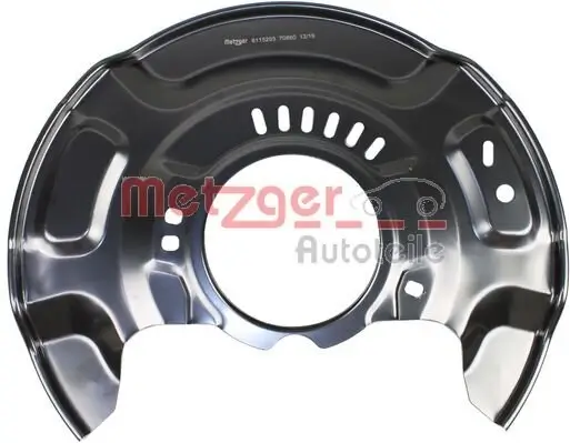 Spritzblech, Bremsscheibe Vorderachse links METZGER AUTOTEILE 6115293
