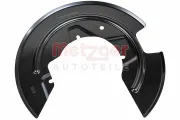 Spritzblech, Bremsscheibe Vorderachse rechts METZGER AUTOTEILE 6115612