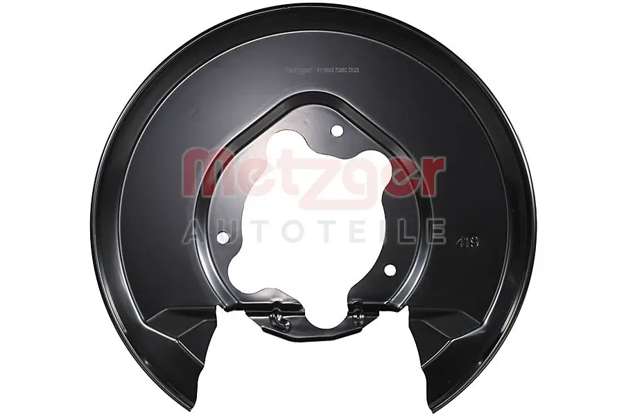 Spritzblech, Bremsscheibe Hinterachse rechts METZGER AUTOTEILE 6115643