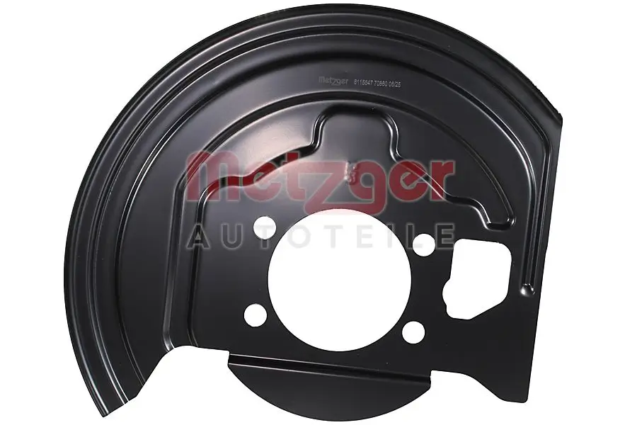 Spritzblech, Bremsscheibe Vorderachse links METZGER AUTOTEILE 6115647