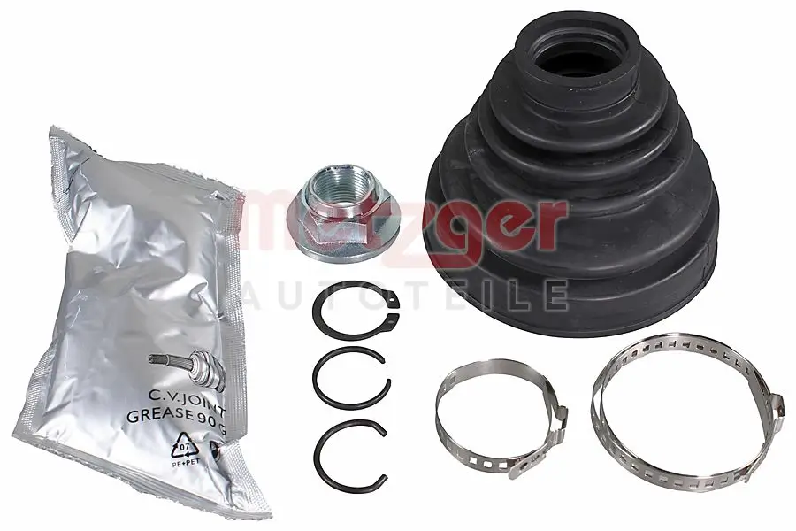 Faltenbalgsatz, Antriebswelle Vorderachse links Vorderachse rechts getriebeseitig METZGER AUTOTEILE 751.670