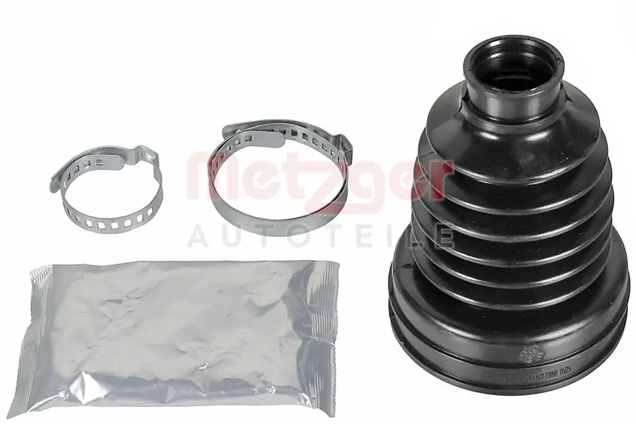 Faltenbalgsatz, Antriebswelle Vorderachse links getriebeseitig METZGER AUTOTEILE 751.672