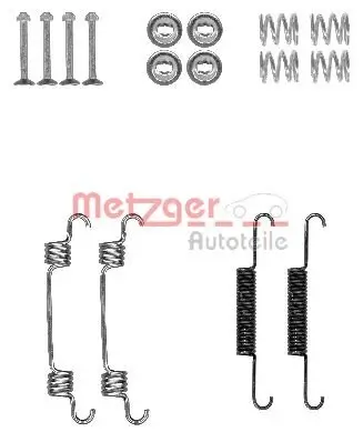 Zubehörsatz, Feststellbremsbacken Hinterachse METZGER 105-0887