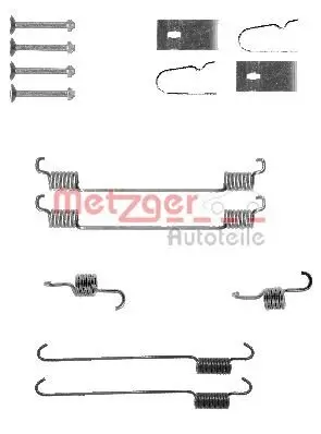 Zubehörsatz, Bremsbacken Hinterachse METZGER 105-0007