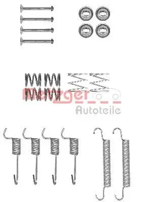 Zubehörsatz, Feststellbremsbacken Hinterachse METZGER 105-0008 Bild Zubehörsatz, Feststellbremsbacken Hinterachse METZGER 105-0008