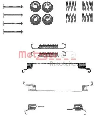 Zubehörsatz, Bremsbacken Hinterachse METZGER 105-0014 Bild Zubehörsatz, Bremsbacken Hinterachse METZGER 105-0014