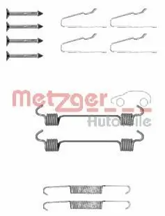 Zubehörsatz, Feststellbremsbacken Hinterachse METZGER AUTOTEILE 105-0808 Bild Zubehörsatz, Feststellbremsbacken Hinterachse METZGER AUTOTEILE 105-0808
