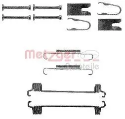 Zubehörsatz, Feststellbremsbacken Hinterachse METZGER AUTOTEILE 105-0875