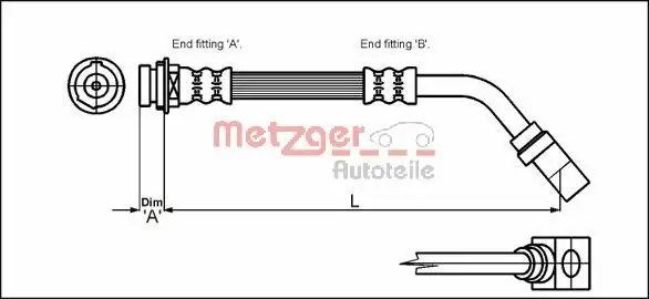 Bremsschlauch METZGER 4114751