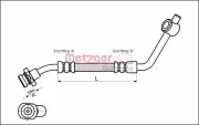 Bremsschlauch Vorderachse links METZGER 4112529