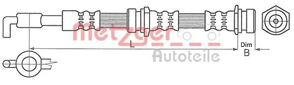 Bremsschlauch METZGER 4114057