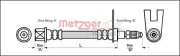 Bremsschlauch METZGER 4111160