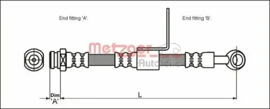 Bremsschlauch Vorderachse links METZGER AUTOTEILE 4110430 Bild Bremsschlauch Vorderachse links METZGER AUTOTEILE 4110430