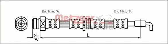 Bremsschlauch METZGER 4113669