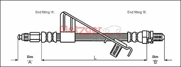 Bremsschlauch METZGER 4112528