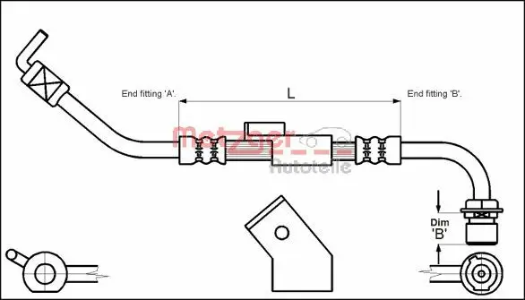 Bremsschlauch METZGER 4112333