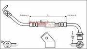 Bremsschlauch Vorderachse links METZGER 4112334