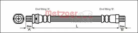 Bremsschlauch METZGER AUTOTEILE 4112507 Bild Bremsschlauch METZGER AUTOTEILE 4112507