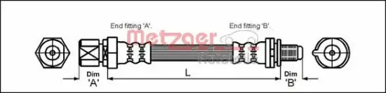 Bremsschlauch METZGER 4114730 Bild Bremsschlauch METZGER 4114730